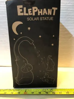 Elephant solar statue