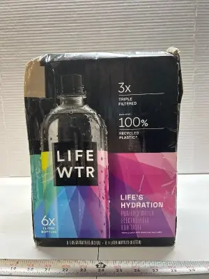 six count 1 L bottles of life water