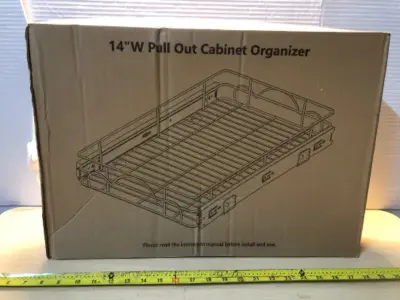 14”W pull out cabinet organizer