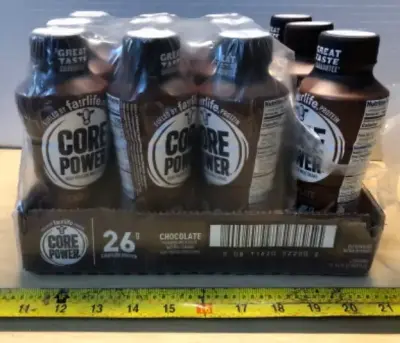 12 bottles core power chocolate protein shake exp:06/27/2026