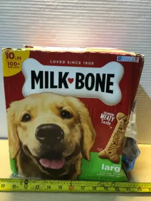 10LB milk bone dog treats (opened) original dental bone