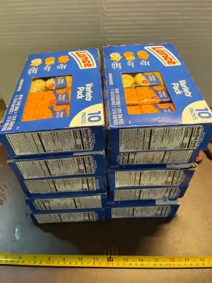 10ct variety packs, lance crackers (mostly in date)