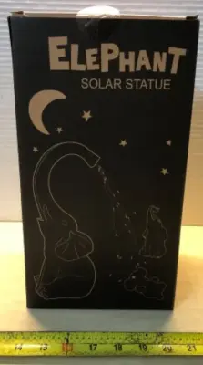Elephant solar statue
