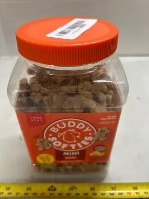 28 ounces of Buddy, softies’s mini soft dog treats made with natural peanut butter