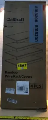 4pcs bamboo wire rack covers 32”W x 12”D