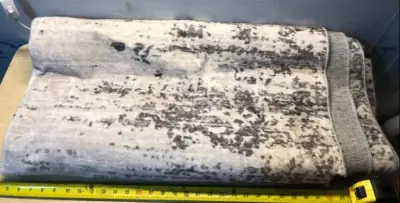 Unknown size area rug (ripped corner)