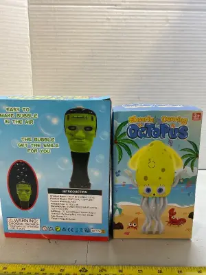 Frankenstein bubble wand, electric dancing octopus bath to ages 3+