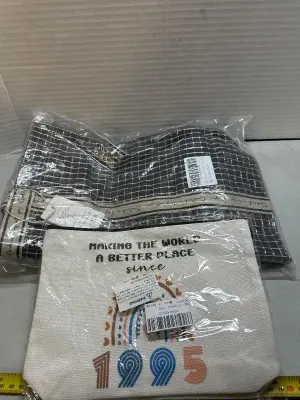 tote bag and makeup bag