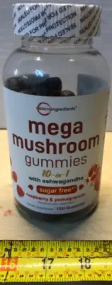 120gummies mega mushroom 10in1 sugar free exp:09/2027