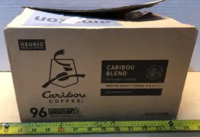 96 kcups caribou blend exp:07/26/2026 (opened)