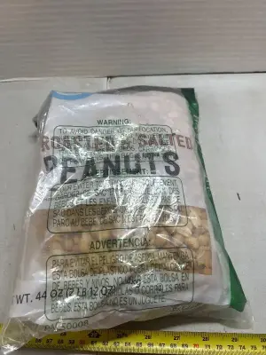 44 ounces of roasted salted peanut