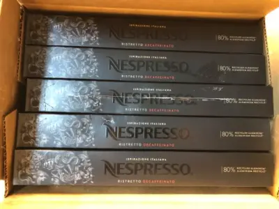 5 boxes Nespresso decaf coffe small aluminum cups exp:05/31/2025