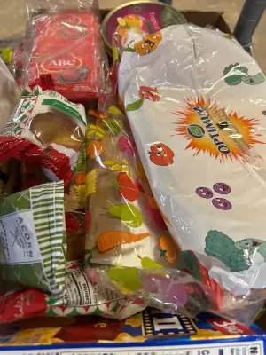 box of assorted snacks