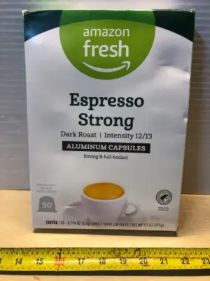 50 aluminum capsules espresso strong coffee exp:06/11/2027