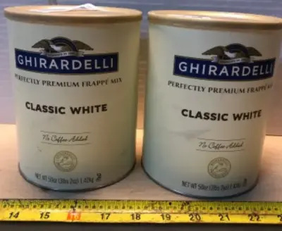 2 cans 50oz Ghirardelli premium frappe mix exp:01/31/2027