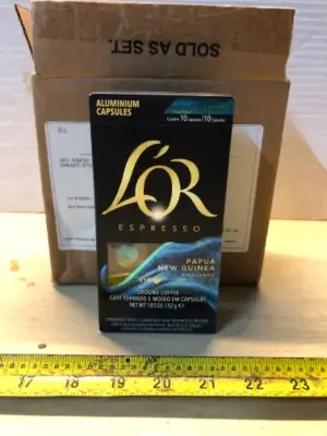 4 boxes LOR espresso 10 aluminum capsules per box exp:03/26/2026