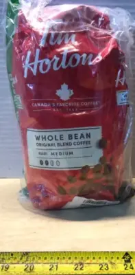 2LB Tim Hortons whole bean coffee exp:11/14/2026 (opened)