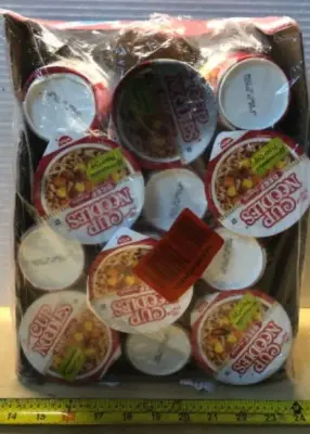 12 cups of noodles beef flavor exp:10/25/2026