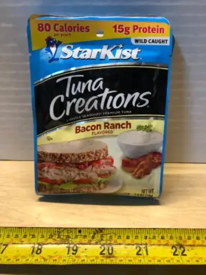 5 packages 2.6oz each pack bacon ranch tuna creations exp:06/13/2028
