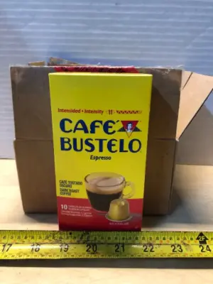 4 boxes 10 aluminum capsules each box cafe bustelo espresso exp:02/28/2027
