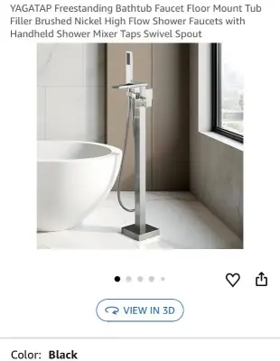 Free standing bathtub faucet