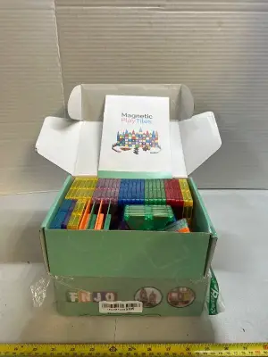two sets of magnetic play tiles
