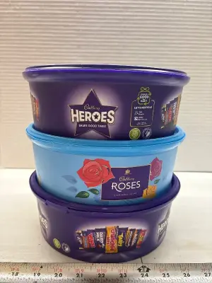 (3) Cadbury roses and hero’s exp:03/26