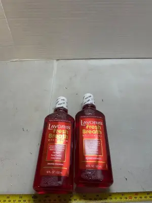 2 count 18 fluid ounce original cinnamon, fresh breath, mouthwash