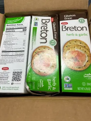 2ct box’s of 6pack breton herb & garlic crackers exp july2025