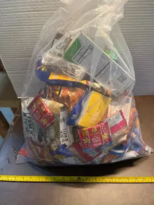 bag of variety snacks