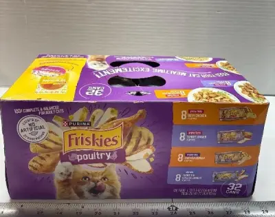 32ct Friskies cat food exp:06/27