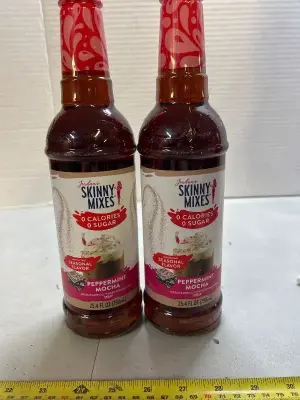 two count 25.4 fluid ounces of peppermint mocha skinny mixes