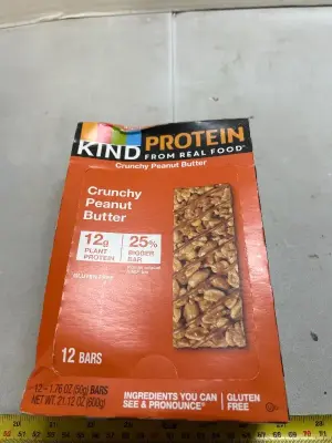 12. Pack of kind protein bars, crunchy peanut butter flavor, Best Buy September 2026.