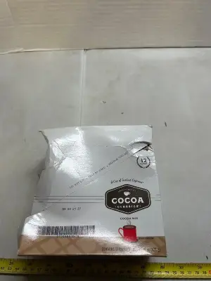 12. Pack of cocoa mix, Best Buy, April 2027.