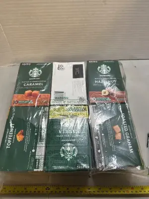six count 10 packs of Starbucks assorted flavored K cups, Best Buy, November 2026