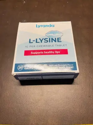 3ct L-Lysine chew tablets for lips