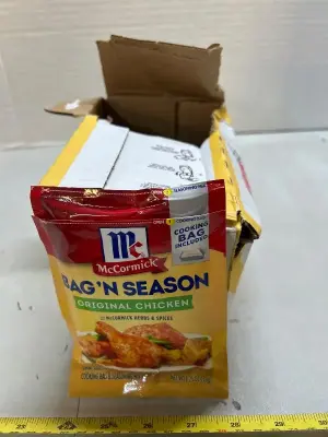 box of McCormick bagging seasoning, original chicken seasoning
