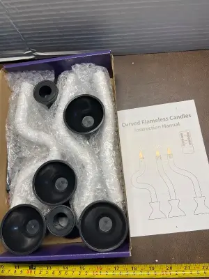 curved flameless candles
