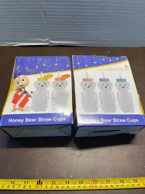 honey bear straw cups 2ct