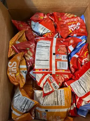 box of variety sun chips ( in date)