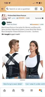 enthra back brace posture
