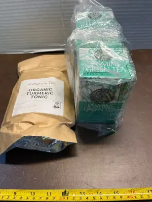 organic turmeric exp 10/27 , 3ct jasmine green tea