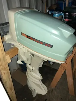 Rare Perkins 30 Outboard Boat Motor (Clean)