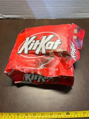 box of kitkats (opened)