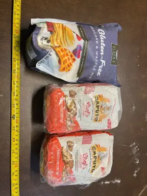 2ct unbleached wheat flour, gluten-free, pancake, and waffle mix