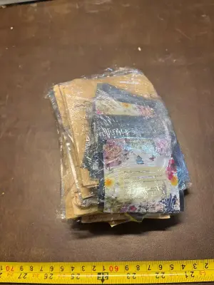 bundle of various plant seeds