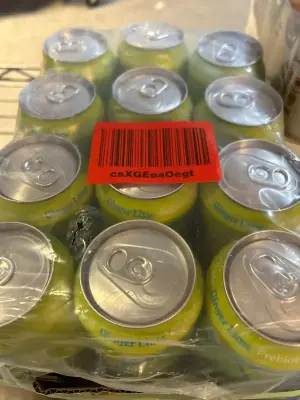 12 pack of poppy prebiotic soda ginger, lime flavor