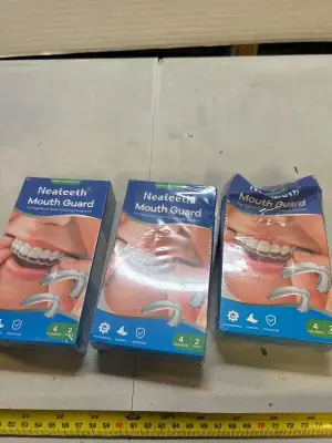 three count four pack mouthguards for nighttime teeth, grinding protection