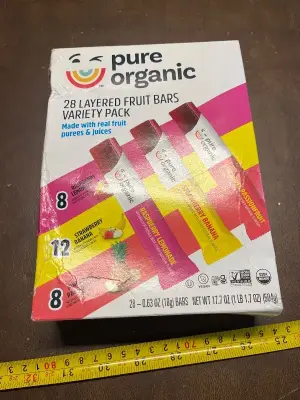 variety pack fruit bars (opened) exp 03/26