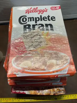 5ct kelloggs complete bran 5ct ( box’s damaged unopened)